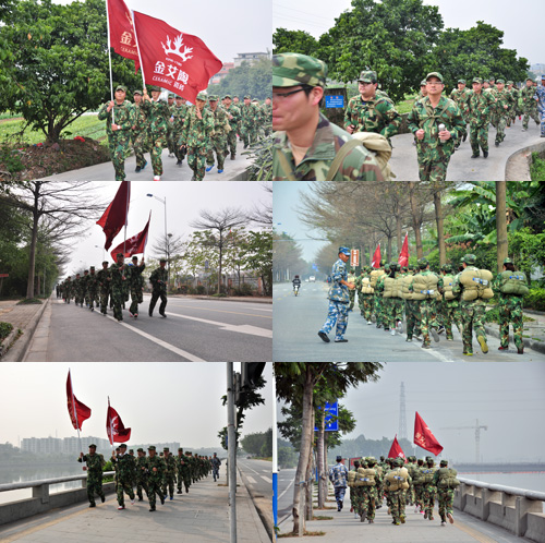 金艾陶在廣州黃埔軍校進行軍事拓展特訓